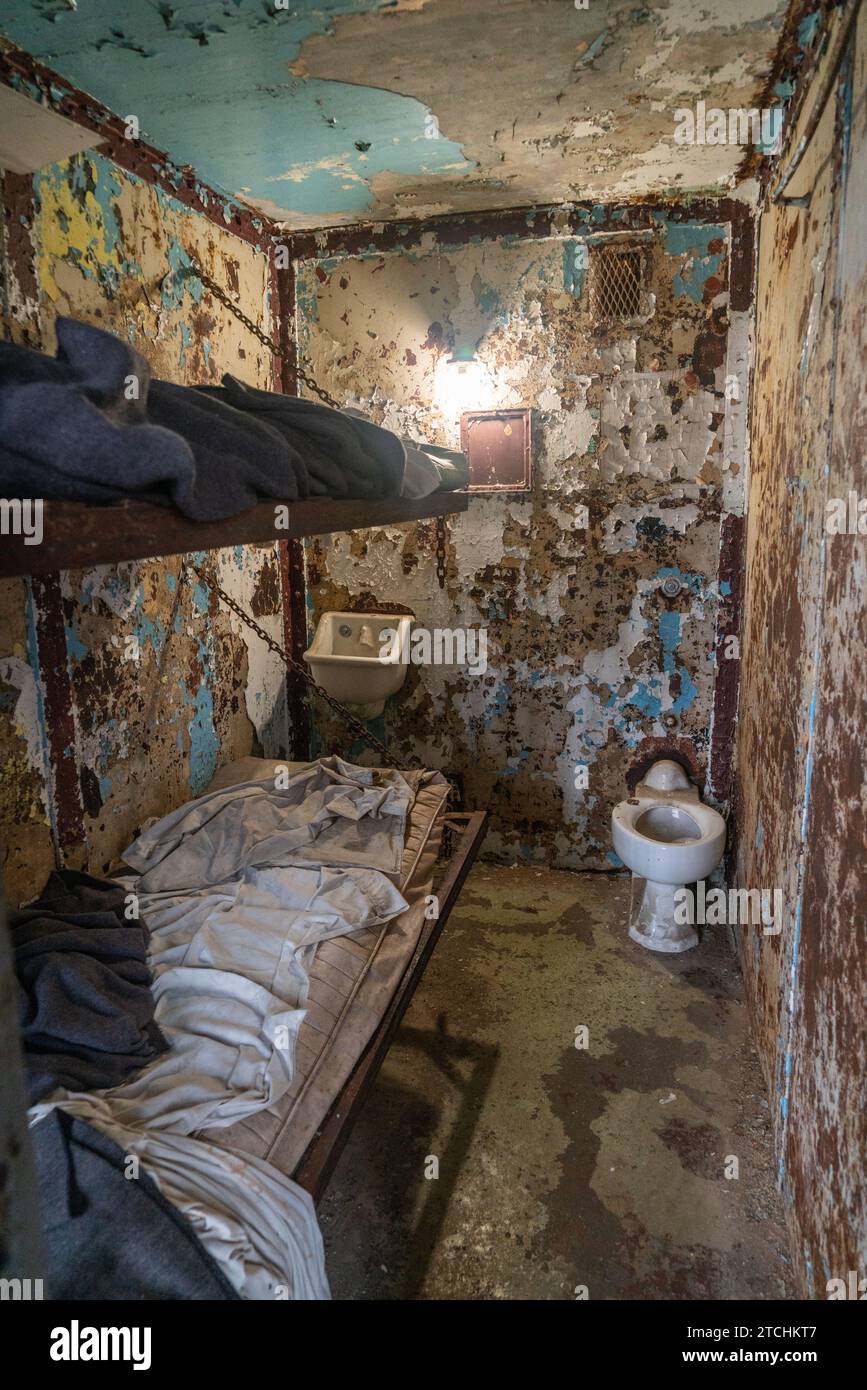 Cell Block at Ohio State Reformatory, historic prison located in