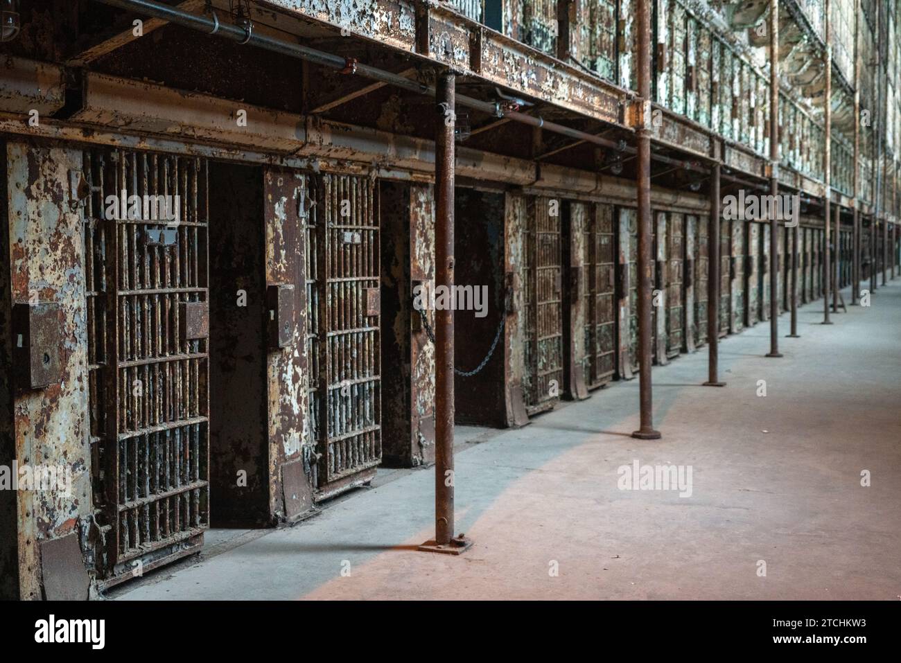Cell Block at Ohio State Reformatory, historic prison located in