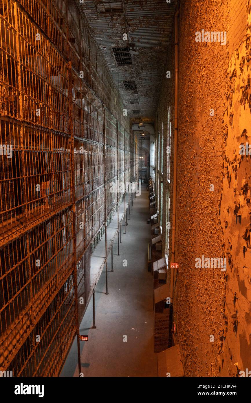 Cell Block at Ohio State Reformatory, historic prison located in