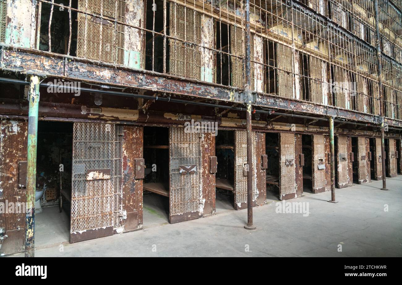 Cell Block at Ohio State Reformatory, historic prison located in