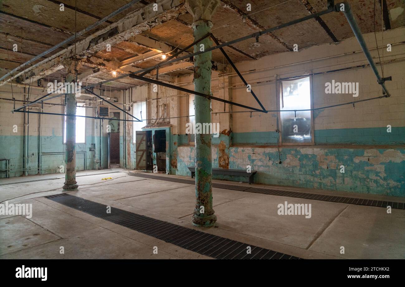 Cell Block at Ohio State Reformatory, historic prison located in