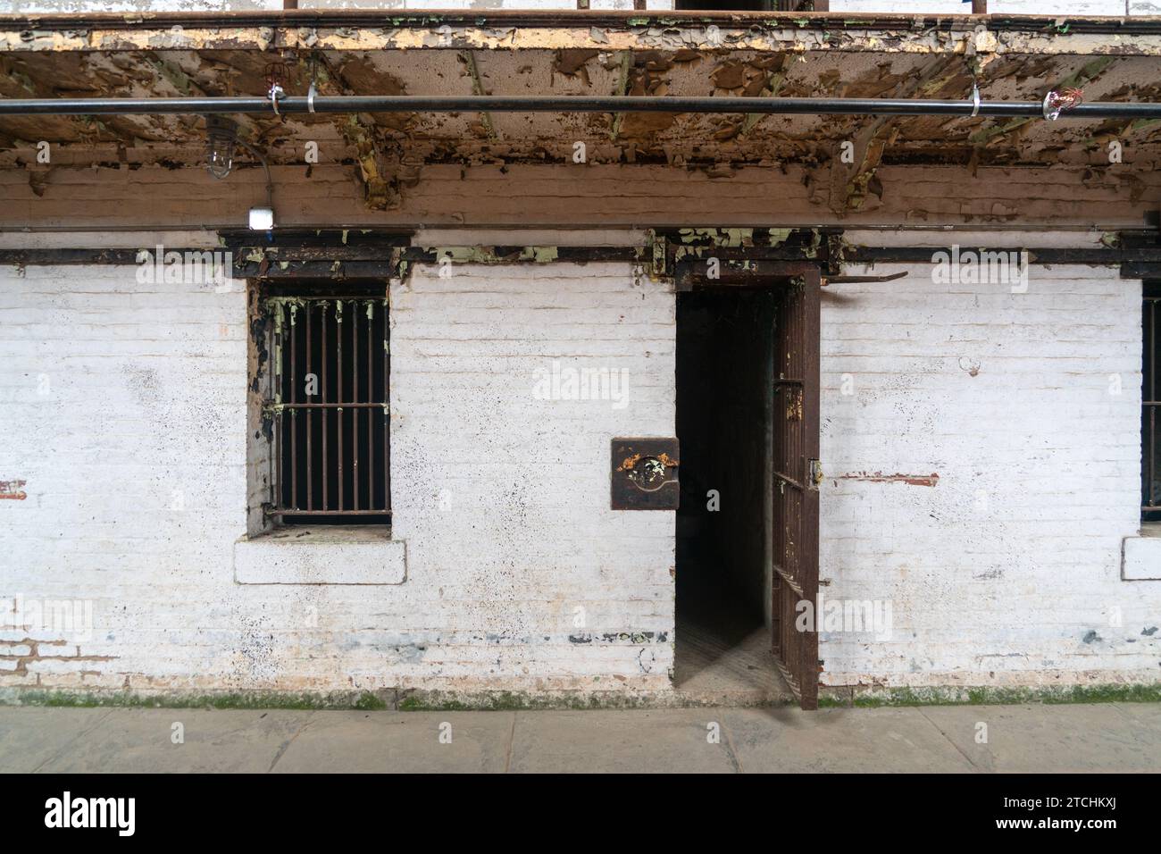 Cell Block at Ohio State Reformatory, historic prison located in