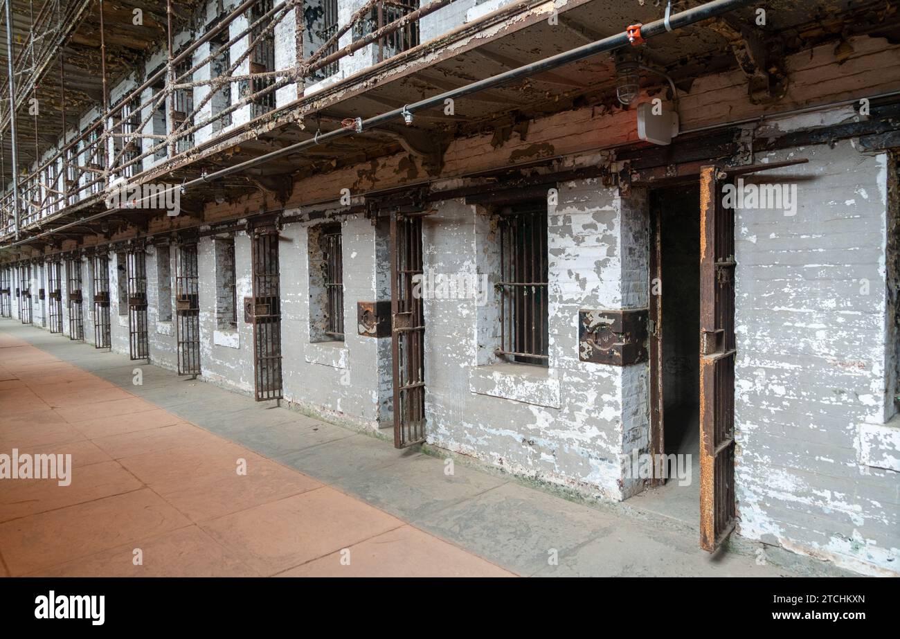 Cell Block at Ohio State Reformatory, historic prison located in