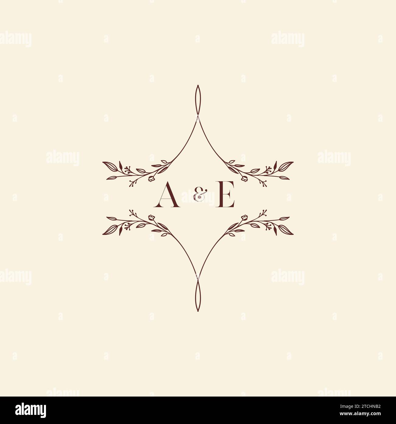 AE wedding initial logo letters in high quality professional design ...