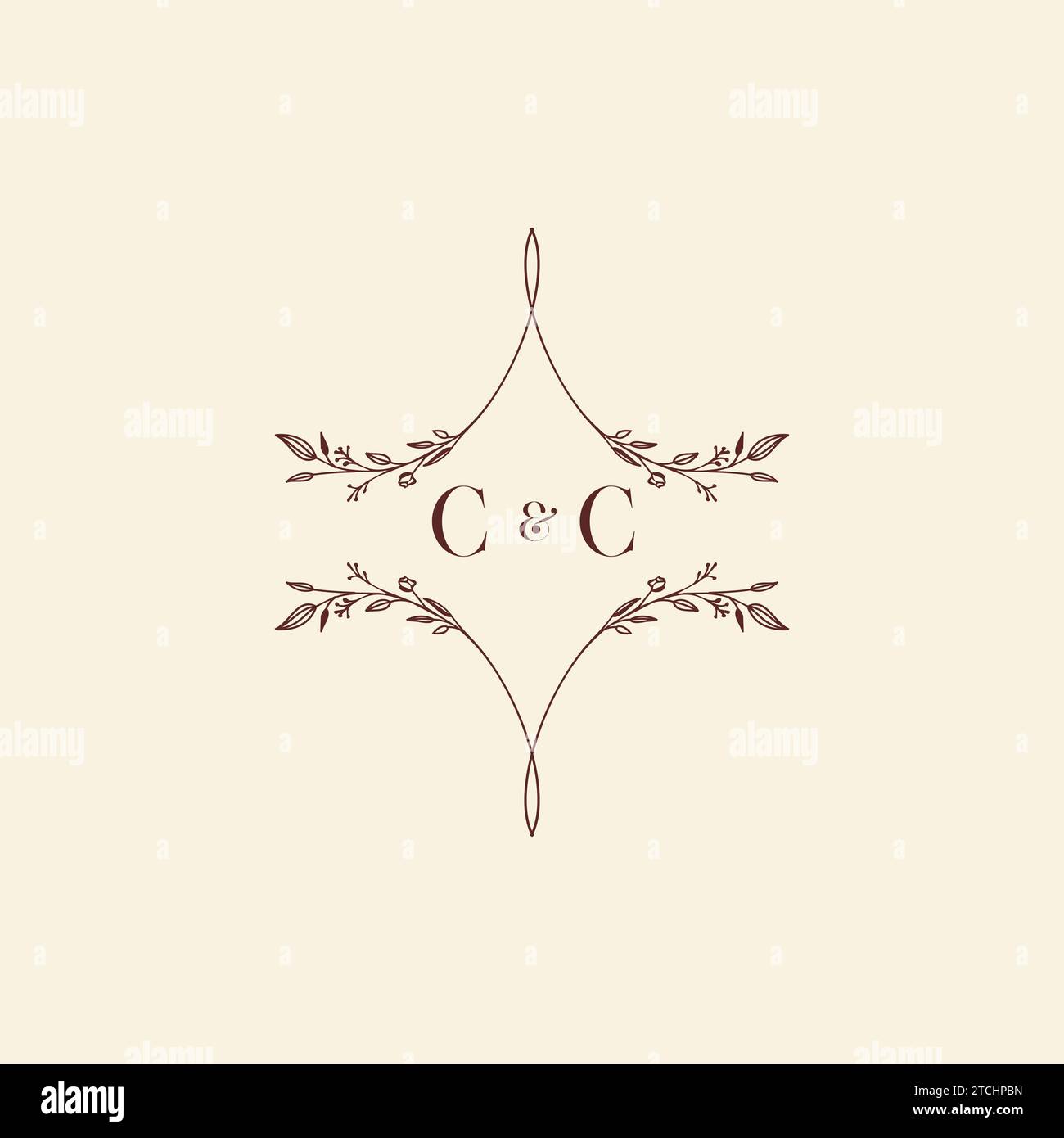 Logo initial letters cc vector vectors hi-res stock photography and ...