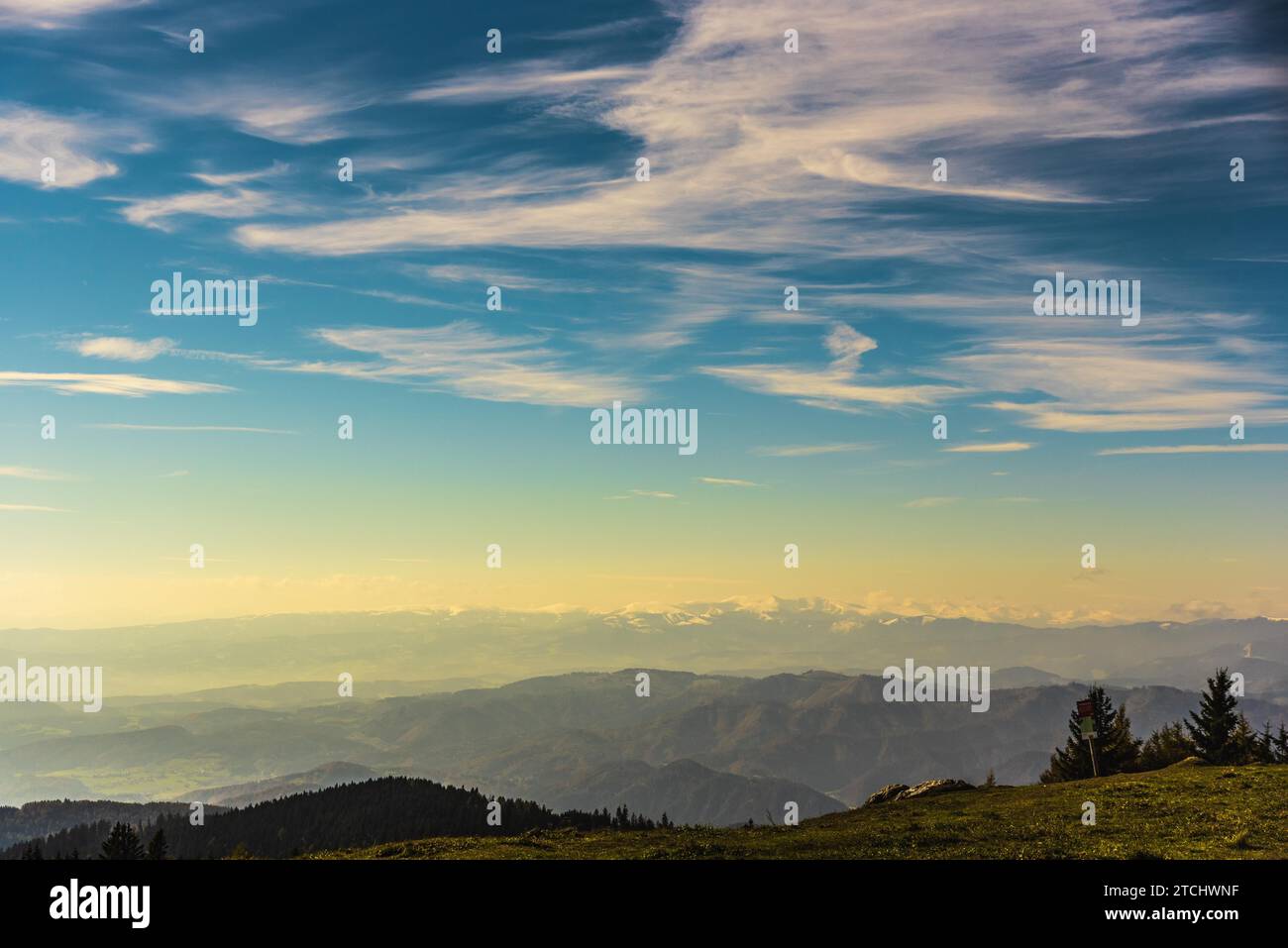 View from Schockl mountain in Graz. Tourist spot in Graz Styria. Places ...