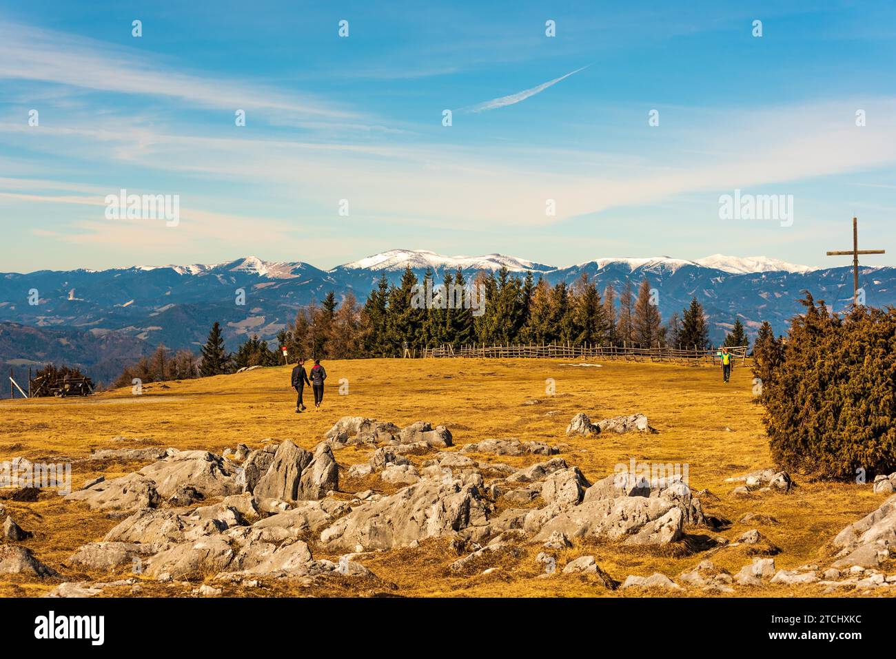St. Radegund, Austria 12.03.2020, View from Schockl mountain in Graz ...