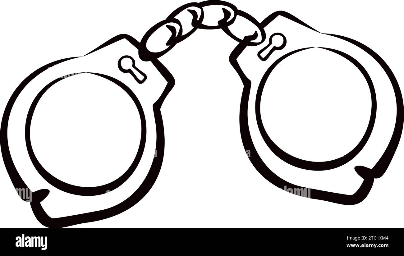 Simple drawing of handcuffs Stock Vector Image & Art Alamy
