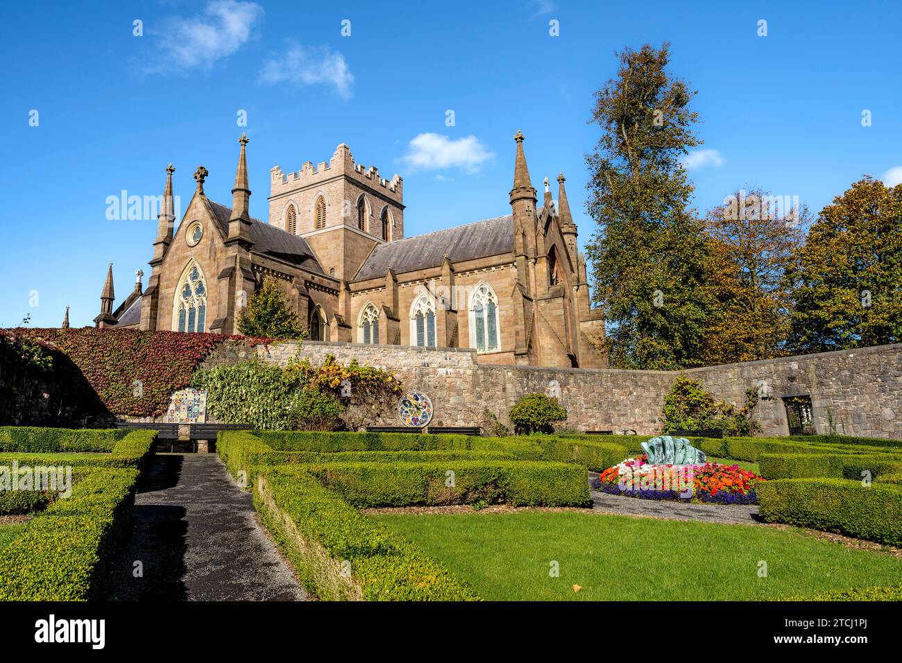 Exterior of the St Patrick's Cathedral, seat of the Anglican Archbishop of Armagh, Church of Ireland, in Armagh, Northern Ireland Stock Photo