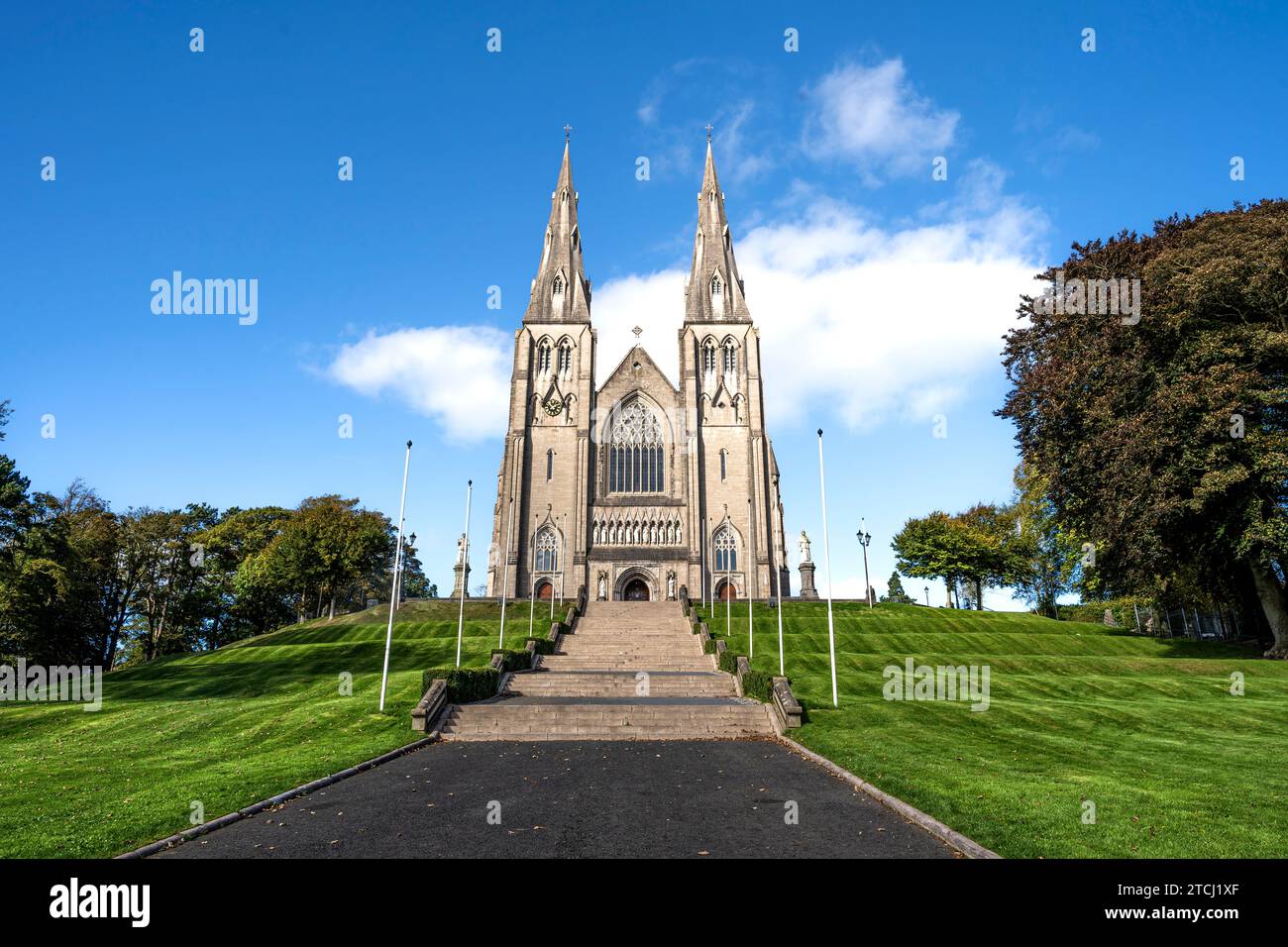 St Patrick's Cathedral, seat of the Catholic Archbishop of Armagh, Primate of All Ireland, in Armagh, Northern Ireland Stock Photo