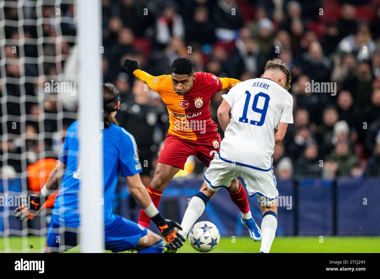 Copenhagen, Denmark. 12th Dec, 2023. Tete (20) of Galatasaray seen during the UEFA Champions League match between FC Copenhagen and Galatasaray at Parken in Copenhagen. (Photo Credit: Gonzales Photo/Alamy Live News Stock Photo