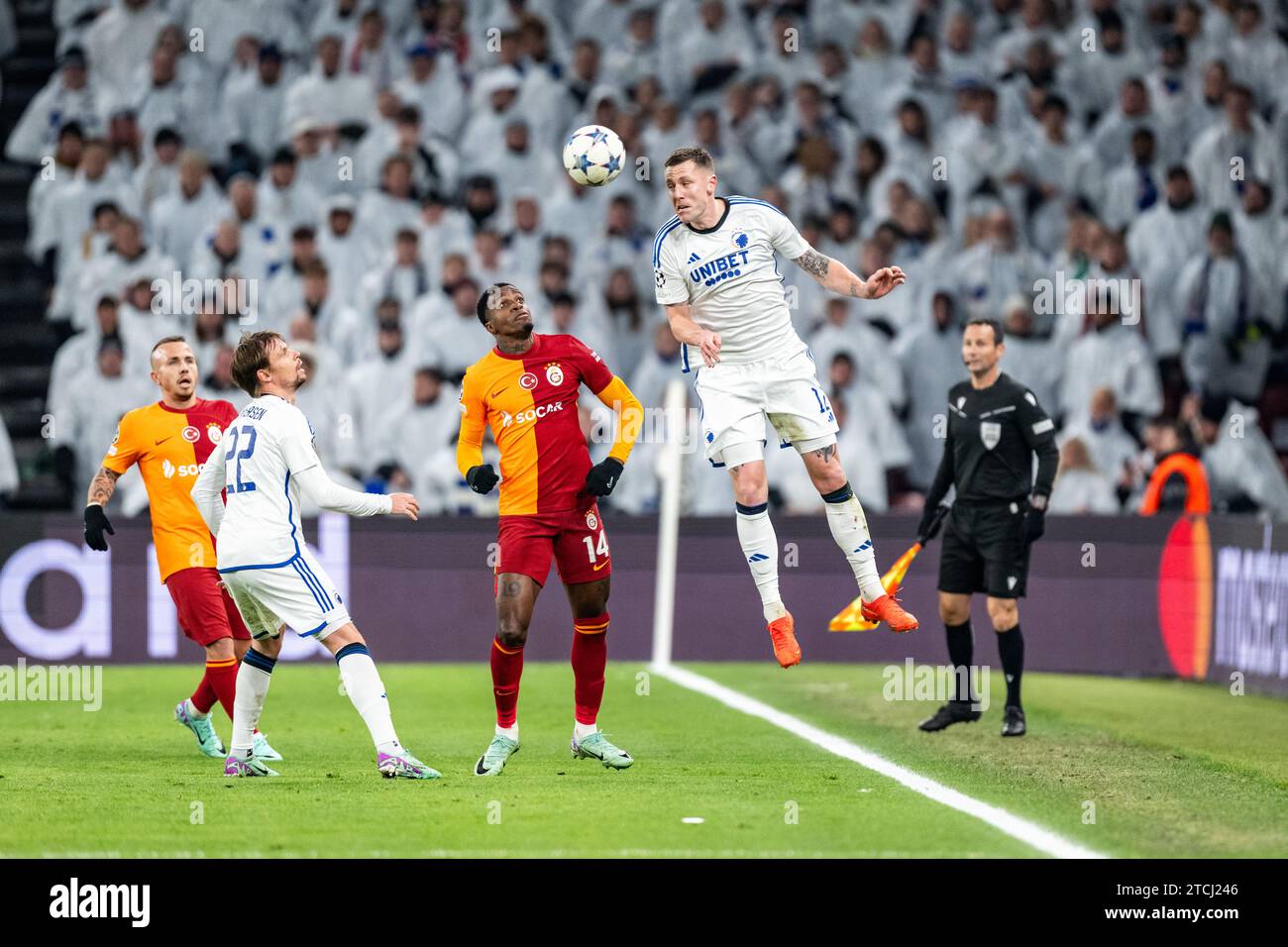 Copenhagen, Denmark. 12th Dec, 2023. Lukas Lerager (12) of FC Copenhagen seen during the UEFA Champions League match between FC Copenhagen and Galatasaray at Parken in Copenhagen. (Photo Credit: Gonzales Photo/Alamy Live News Stock Photo