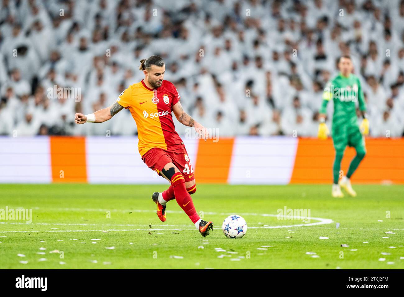 Copenhagen, Denmark. 12th Dec, 2023. Abdulkerim Bardakci (42) of Galatasaray seen during the UEFA Champions League match between FC Copenhagen and Galatasaray at Parken in Copenhagen. (Photo Credit: Gonzales Photo/Alamy Live News Stock Photo