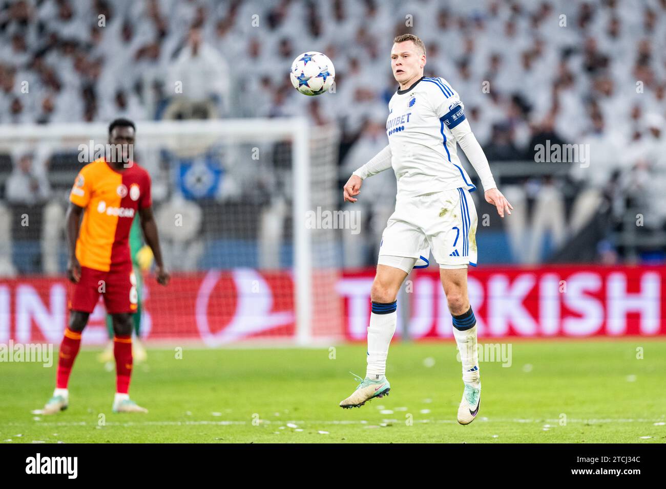 Copenhagen, Denmark. 12th Dec, 2023. Viktor Claesson (7) of FC Copenhagen seen during the UEFA Champions League match between FC Copenhagen and Galatasaray at Parken in Copenhagen. (Photo Credit: Gonzales Photo/Alamy Live News Stock Photo