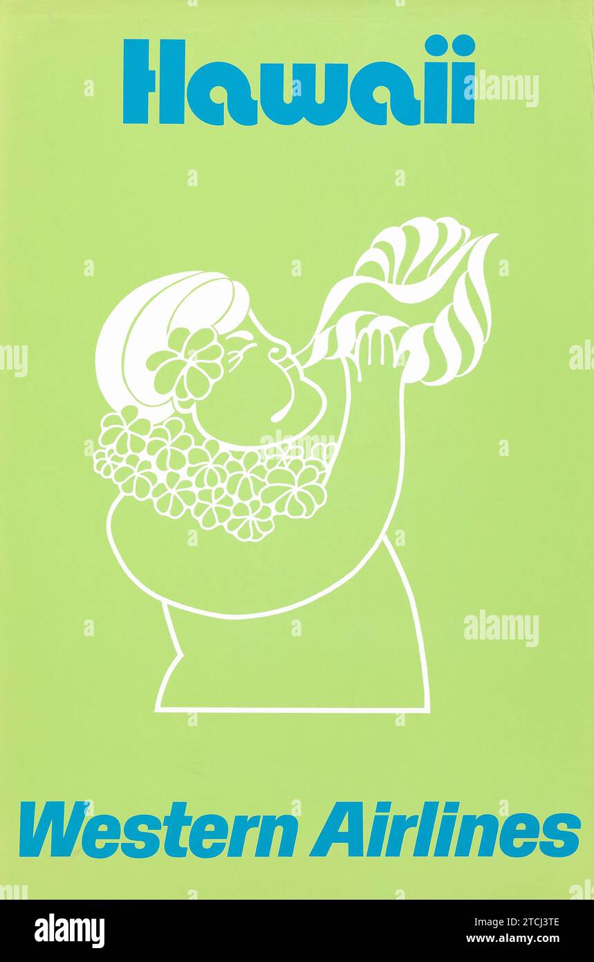 Hawaii travel poster vintage hi-res stock photography and images