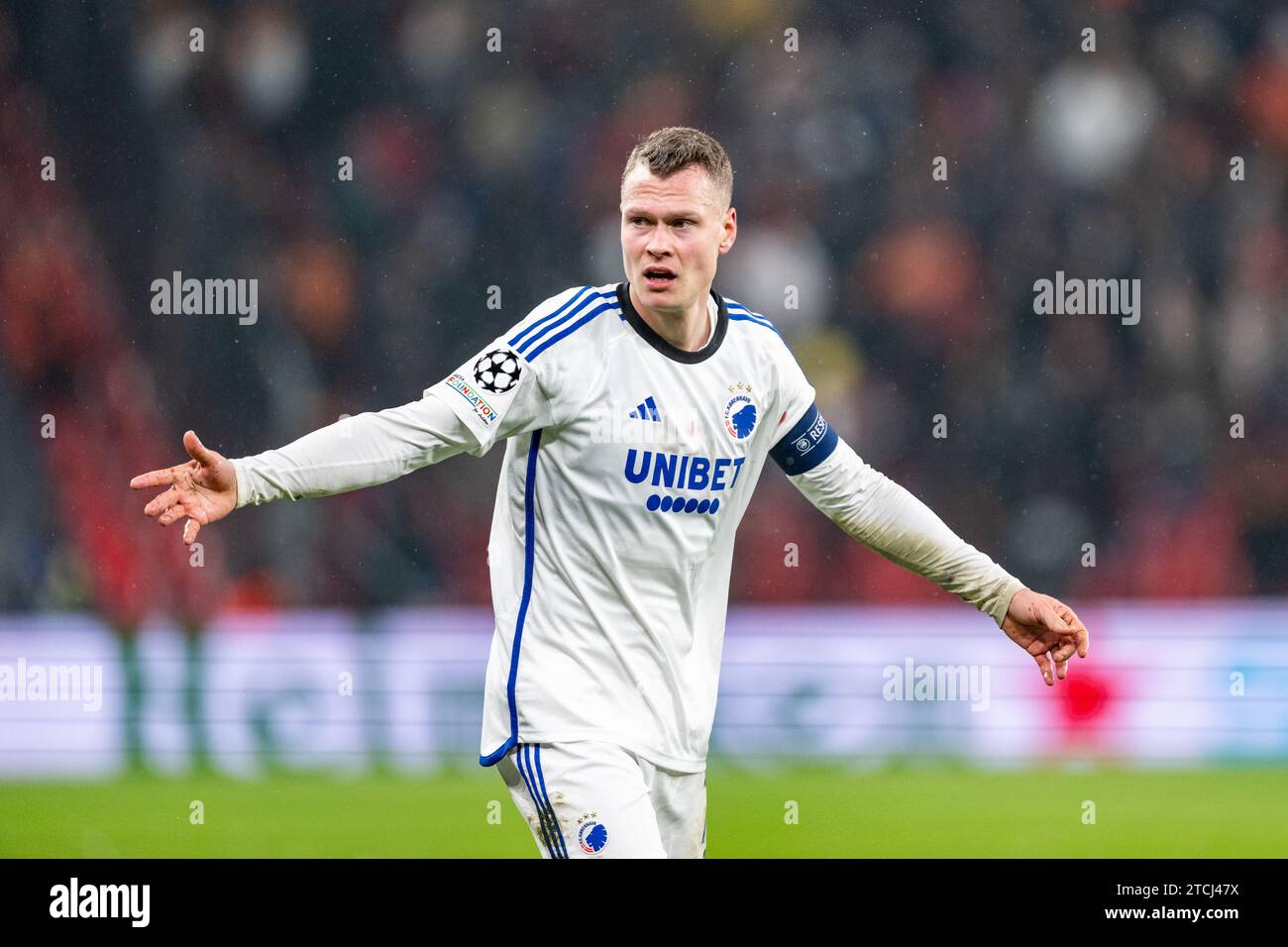 Copenhagen, Denmark. 12th Dec, 2023. Viktor Claesson (7) of FC Copenhagen seen during the UEFA Champions League match between FC Copenhagen and Galatasaray at Parken in Copenhagen. (Photo Credit: Gonzales Photo/Alamy Live News Stock Photo