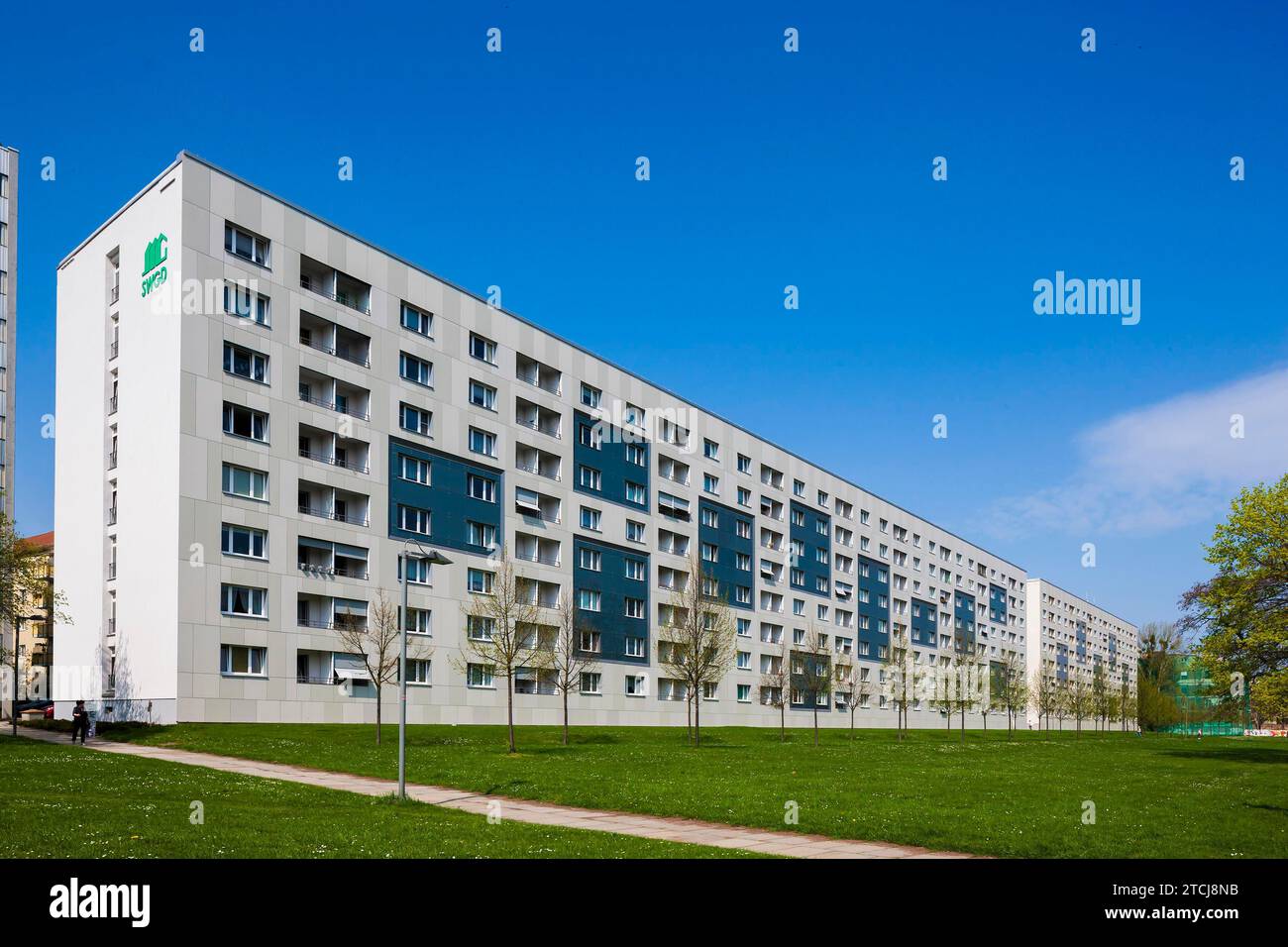 Dresden prefabricated building refurbishment Stock Photo Alamy