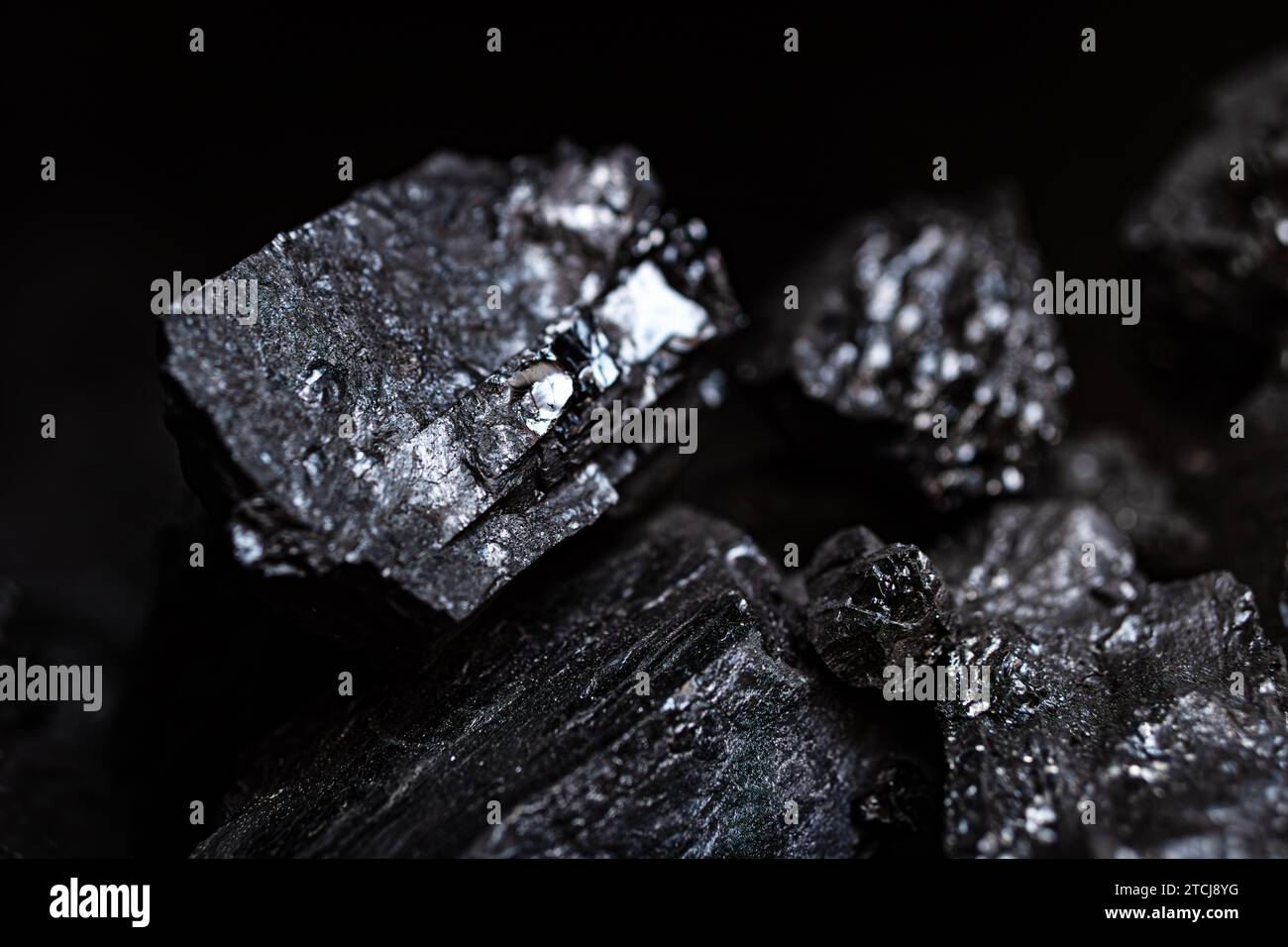 Black charcoal texture background. selective focus Stock Photo