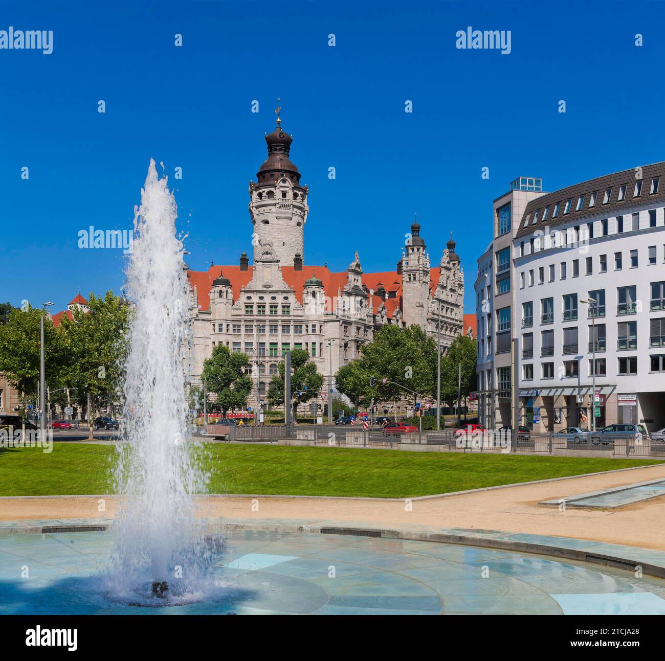 Leipzig, new town hall Stock Photo - Alamy