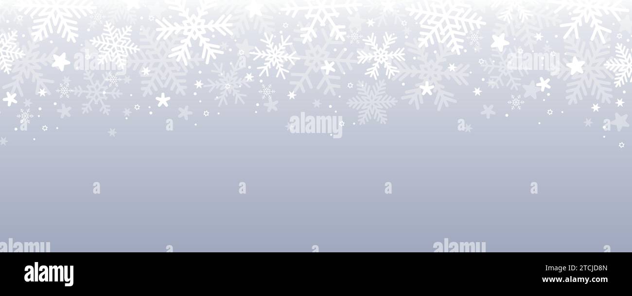bright banner christmas card with snowflake border vector illustration ...