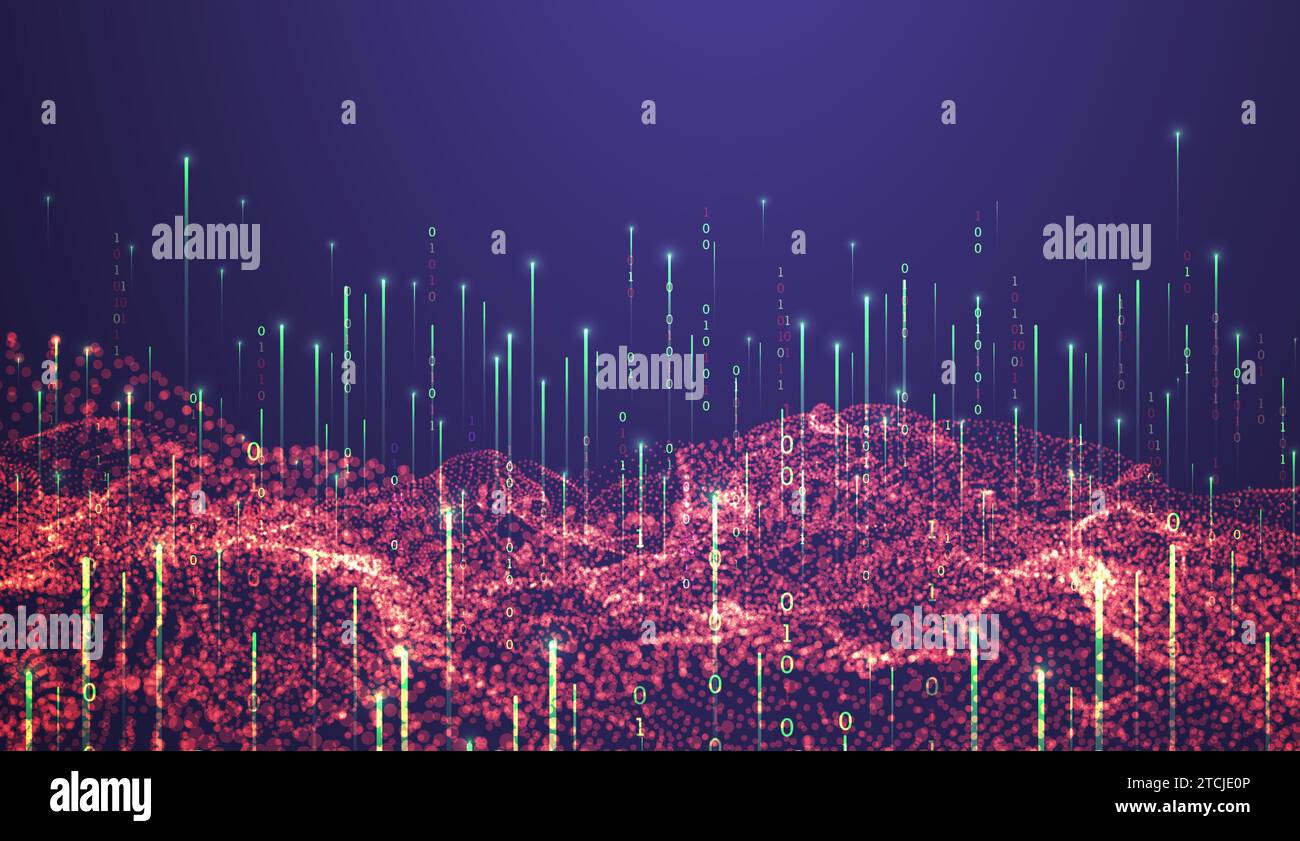 Information data technology background. Hand drawn vector Stock Vector