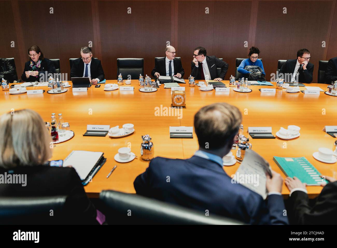 Berlin, Deutschland. 13th Dec, 2023. Olaf Scholz (SPD), Federal Chancellor, taken at the weekly cabinet meeting in Berlin, December 13, 2023. Credit: dpa/Alamy Live News Stock Photo
