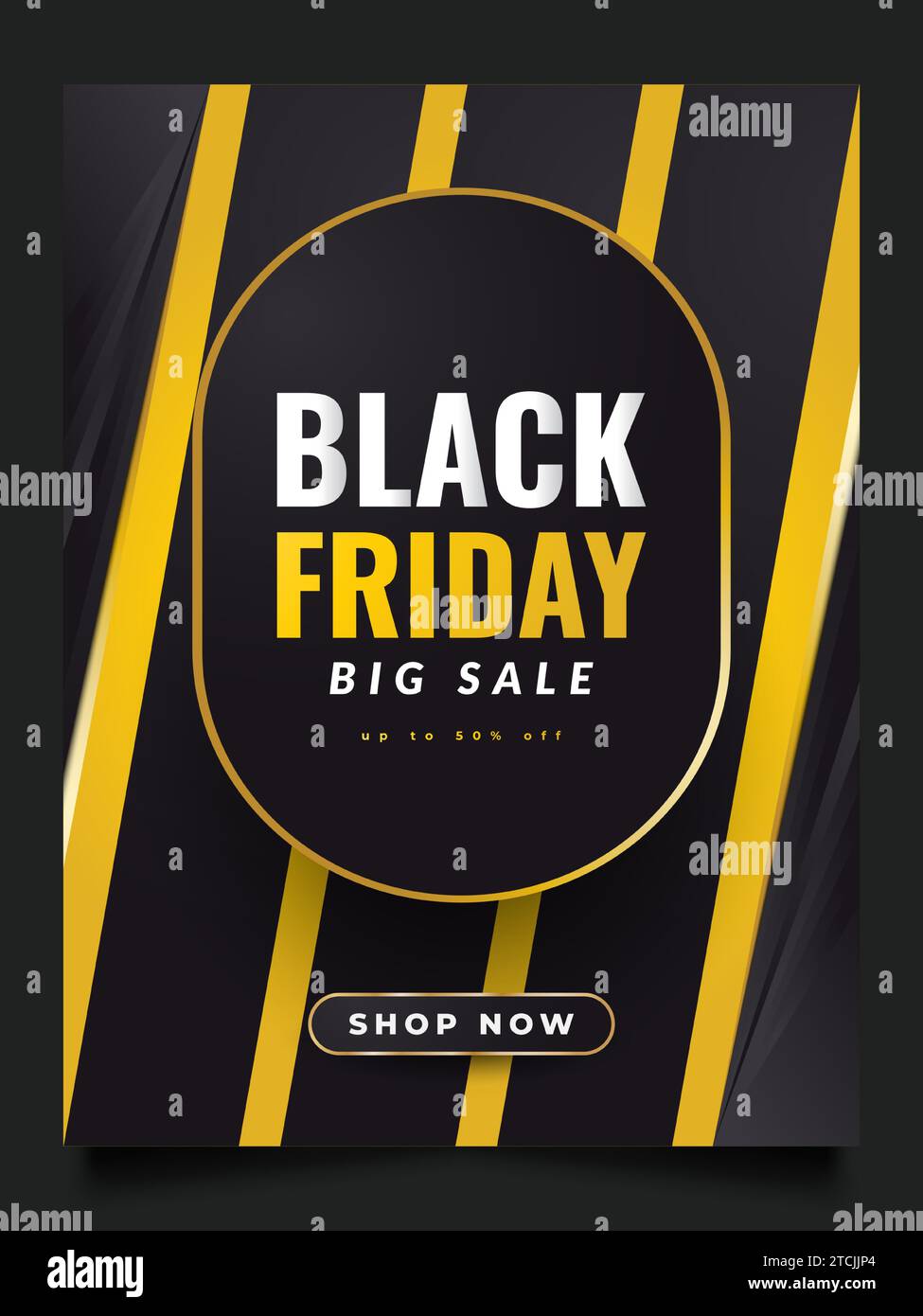 Black Friday Sale Banner or Poster Template. Black Friday Sale Inscription Design Template Stock Vector