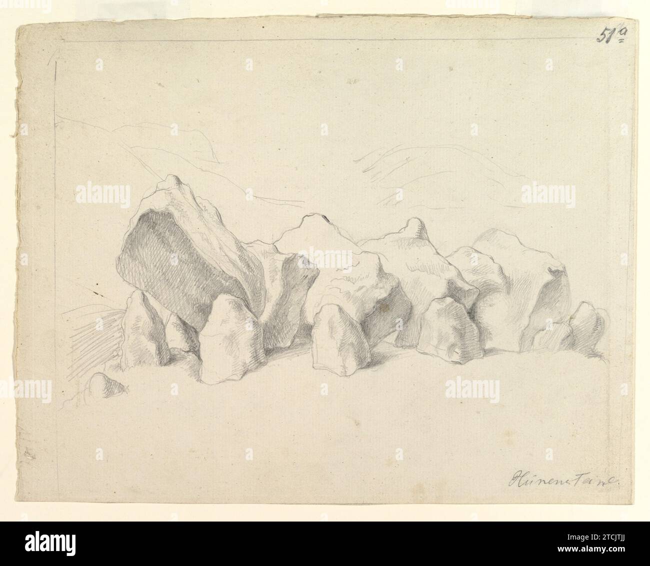 A Prehistoric Stone Circle on a Mound, an Extensive Landscape Beyond 2003 by Johann Heinrich Wilhelm Tischbein Stock Photo