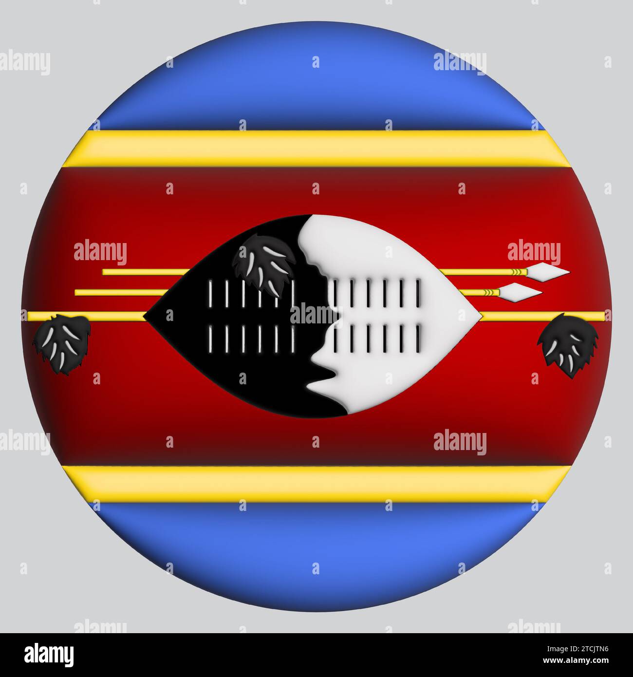 3D Flag of Eswatini on a avatar circle background Stock Photo - Alamy