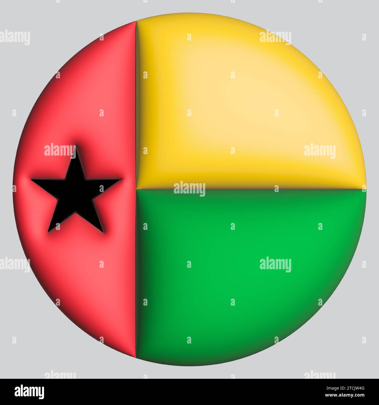 3D Flag of Guinea-Bissau on a avatar circle background Stock Photo - Alamy