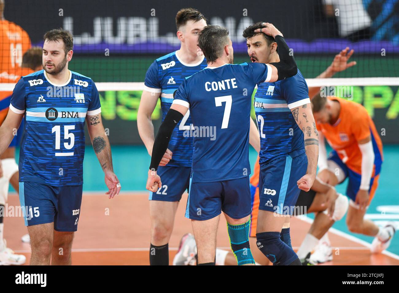 Luciano De Cecco, Agustin Loser, Facundo Conte, Bruno Lima (Argentina). Volleyball World Championship 2022. Stock Photo