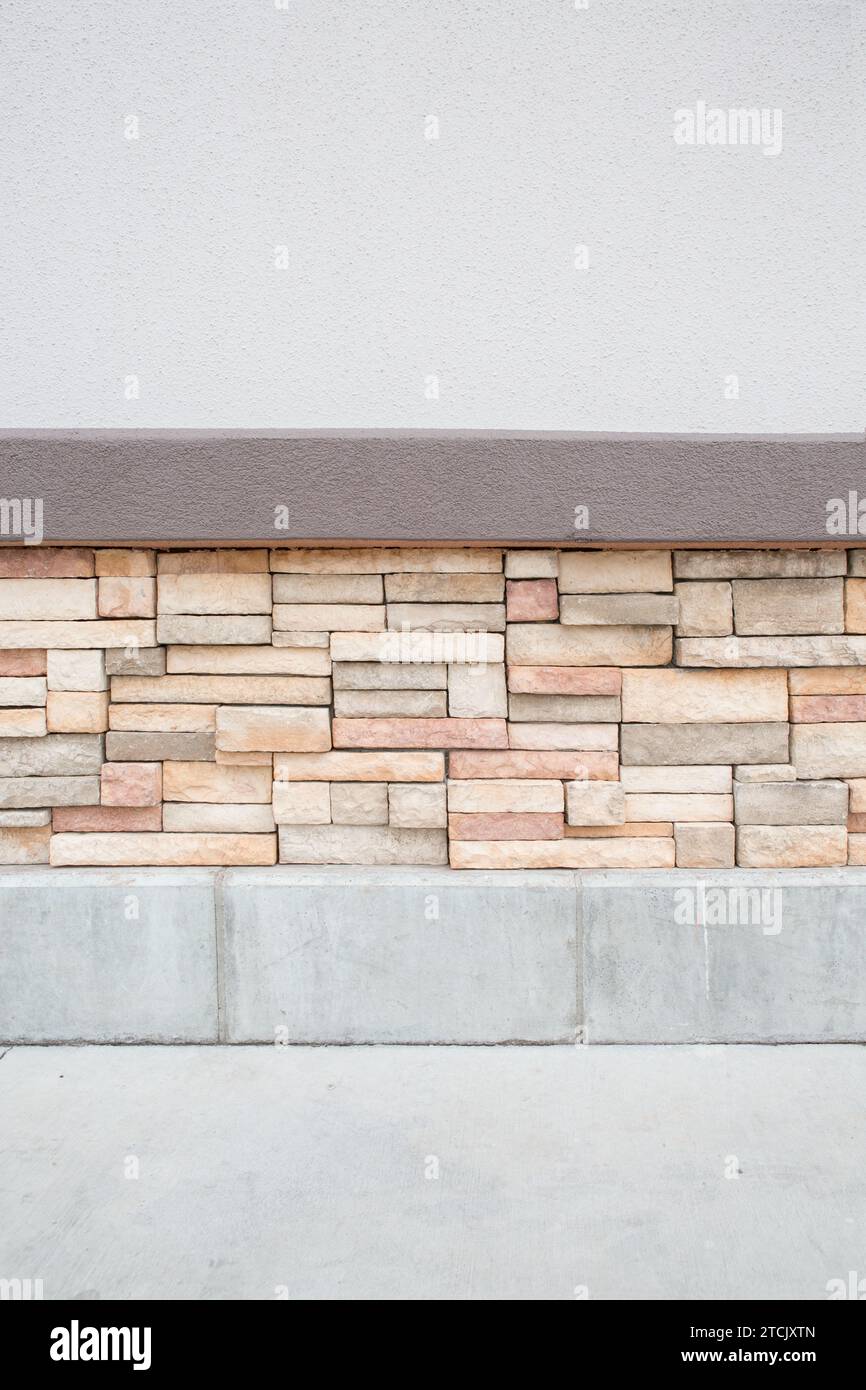stone wall. Brown brick wall background texture Stock Photo - Alamy