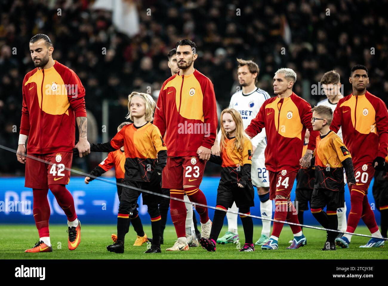 Copenhagen, Denmark. 12th Dec, 2023. Kaan Ayhan (23) of Galatasaray seen during the UEFA Champions League match between FC Copenhagen and Galatasaray at Parken in Copenhagen. (Photo Credit: Gonzales Photo/Alamy Live News Stock Photo