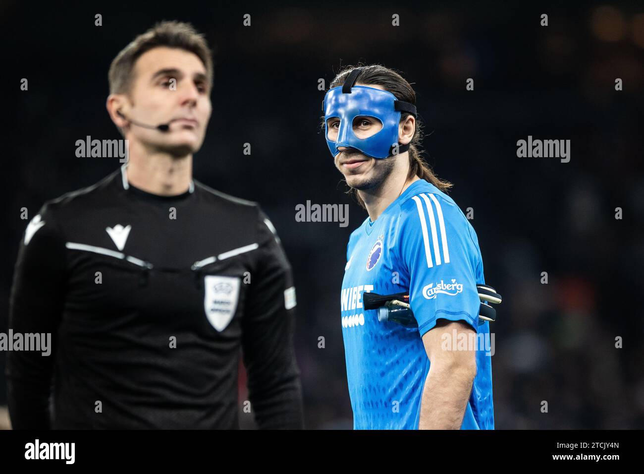 Copenhagen, Denmark. 12th Dec, 2023. Goalkeeper Kamil Grabara of FC Copenhagen seen during the UEFA Champions League match between FC Copenhagen and Galatasaray at Parken in Copenhagen. (Photo Credit: Gonzales Photo/Alamy Live News Stock Photo