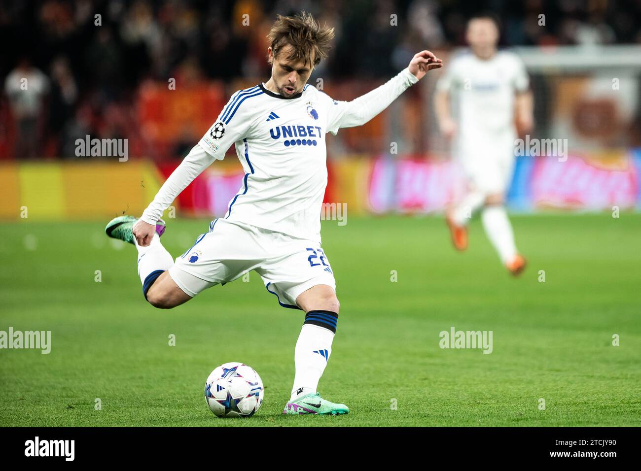 Copenhagen, Denmark. 12th Dec, 2023. Peter Ankersen (22) of FC Copenhagen seen during the UEFA Champions League match between FC Copenhagen and Galatasaray at Parken in Copenhagen. (Photo Credit: Gonzales Photo/Alamy Live News Stock Photo