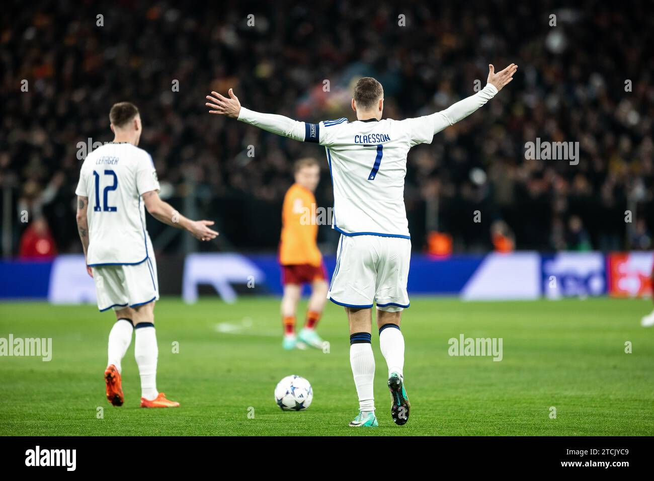 Copenhagen, Denmark. 12th Dec, 2023. Viktor Claesson (7) of FC Copenhagen seen during the UEFA Champions League match between FC Copenhagen and Galatasaray at Parken in Copenhagen. (Photo Credit: Gonzales Photo/Alamy Live News Stock Photo