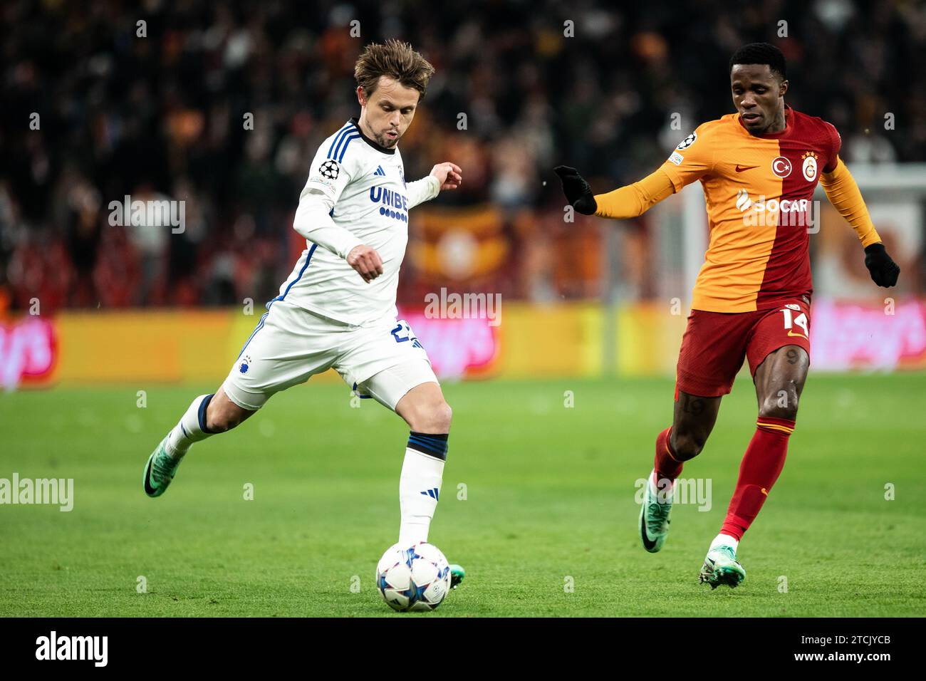 Copenhagen, Denmark. 12th Dec, 2023. Peter Ankersen (22) of FC Copenhagen seen during the UEFA Champions League match between FC Copenhagen and Galatasaray at Parken in Copenhagen. (Photo Credit: Gonzales Photo/Alamy Live News Stock Photo