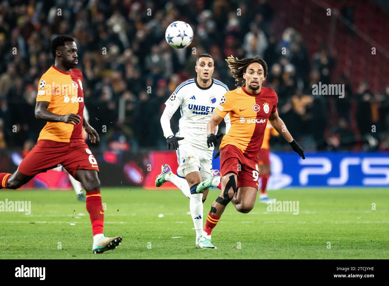 Copenhagen, Denmark. 12th Dec, 2023. Elias Achouri (30) of FC Copenhagen seen during the UEFA Champions League match between FC Copenhagen and Galatasaray at Parken in Copenhagen. (Photo Credit: Gonzales Photo/Alamy Live News Stock Photo