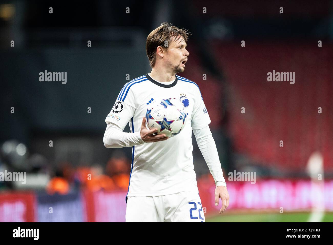 Copenhagen, Denmark. 12th Dec, 2023. Peter Ankersen (22) of FC Copenhagen seen during the UEFA Champions League match between FC Copenhagen and Galatasaray at Parken in Copenhagen. (Photo Credit: Gonzales Photo/Alamy Live News Stock Photo
