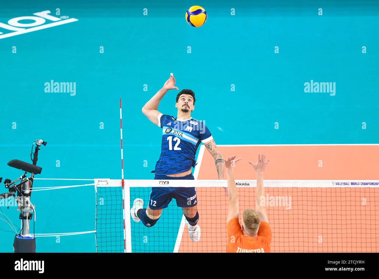 Bruno Lima (Argentina), Bennie Tuinstra (Netherlands). Volleyball World Championship 2022. Stock Photo