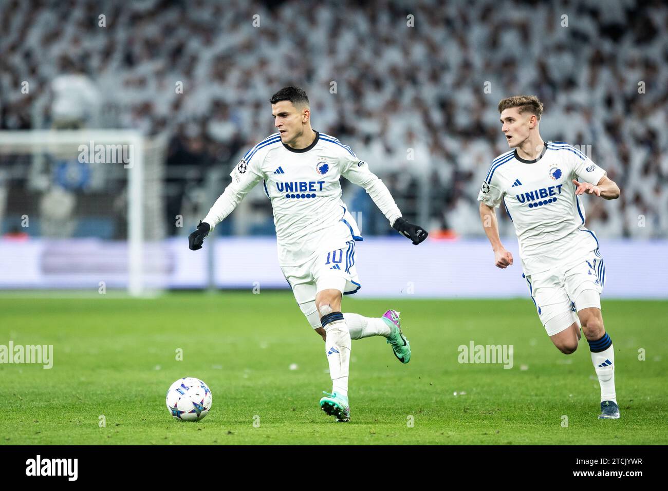 Copenhagen, Denmark. 12th Dec, 2023. Mohamed Elyounoussi (10) of FC Copenhagen seen during the UEFA Champions League match between FC Copenhagen and Galatasaray at Parken in Copenhagen. (Photo Credit: Gonzales Photo/Alamy Live News Stock Photo