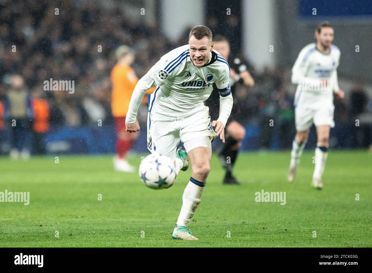 Copenhagen, Denmark. 12th Dec, 2023. Viktor Claesson (7) of FC Copenhagen seen during the UEFA Champions League match between FC Copenhagen and Galatasaray at Parken in Copenhagen. (Photo Credit: Gonzales Photo/Alamy Live News Stock Photo