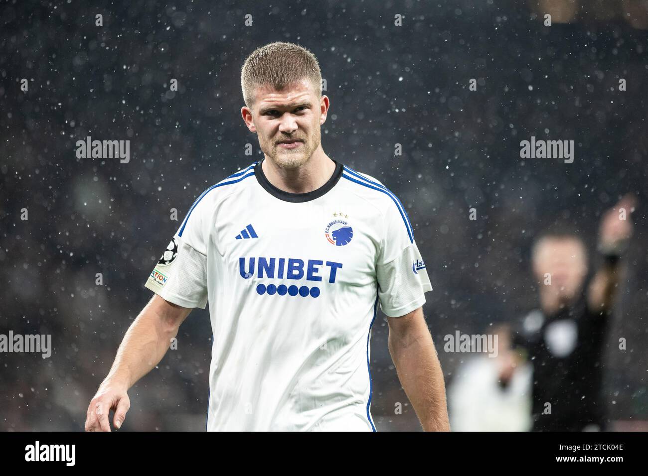 Copenhagen, Denmark. 12th Dec, 2023. Andreas Cornelius (14) of FC Copenhagen seen during the UEFA Champions League match between FC Copenhagen and Galatasaray at Parken in Copenhagen. (Photo Credit: Gonzales Photo/Alamy Live News Stock Photo