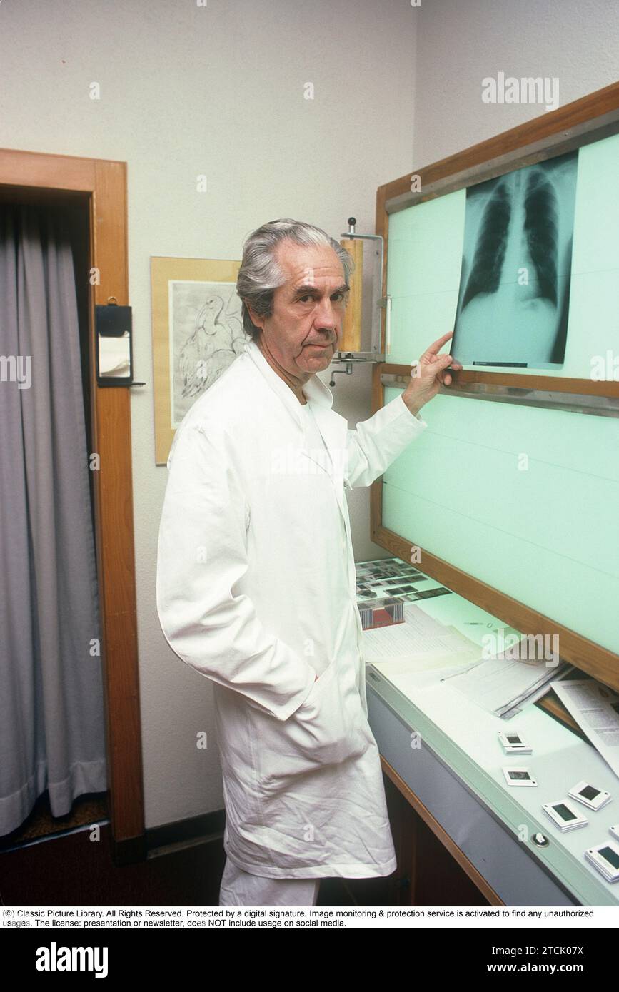 Åke Senning. Swedish surgeon. Born December 14, 1915 - July 21, 2000. He was the first heart surgeon to successfully perform transposition of the great arteries, an operation in which the corporal and pulmonary arteries have switched places and depart from the wrong ventricles. He is internationally known as one of the doctors who, on October 8, 1958, carried out a pacemaker operation at the Karolinska hospital in Stockholm. April 1978 Stock Photo