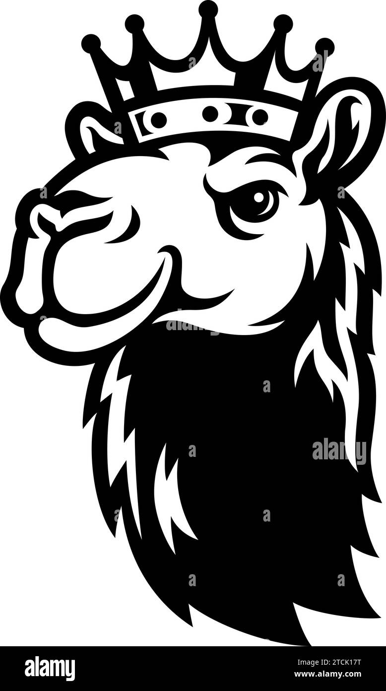 King of the desert. The camel with crown is smirking Stock Vector Image ...