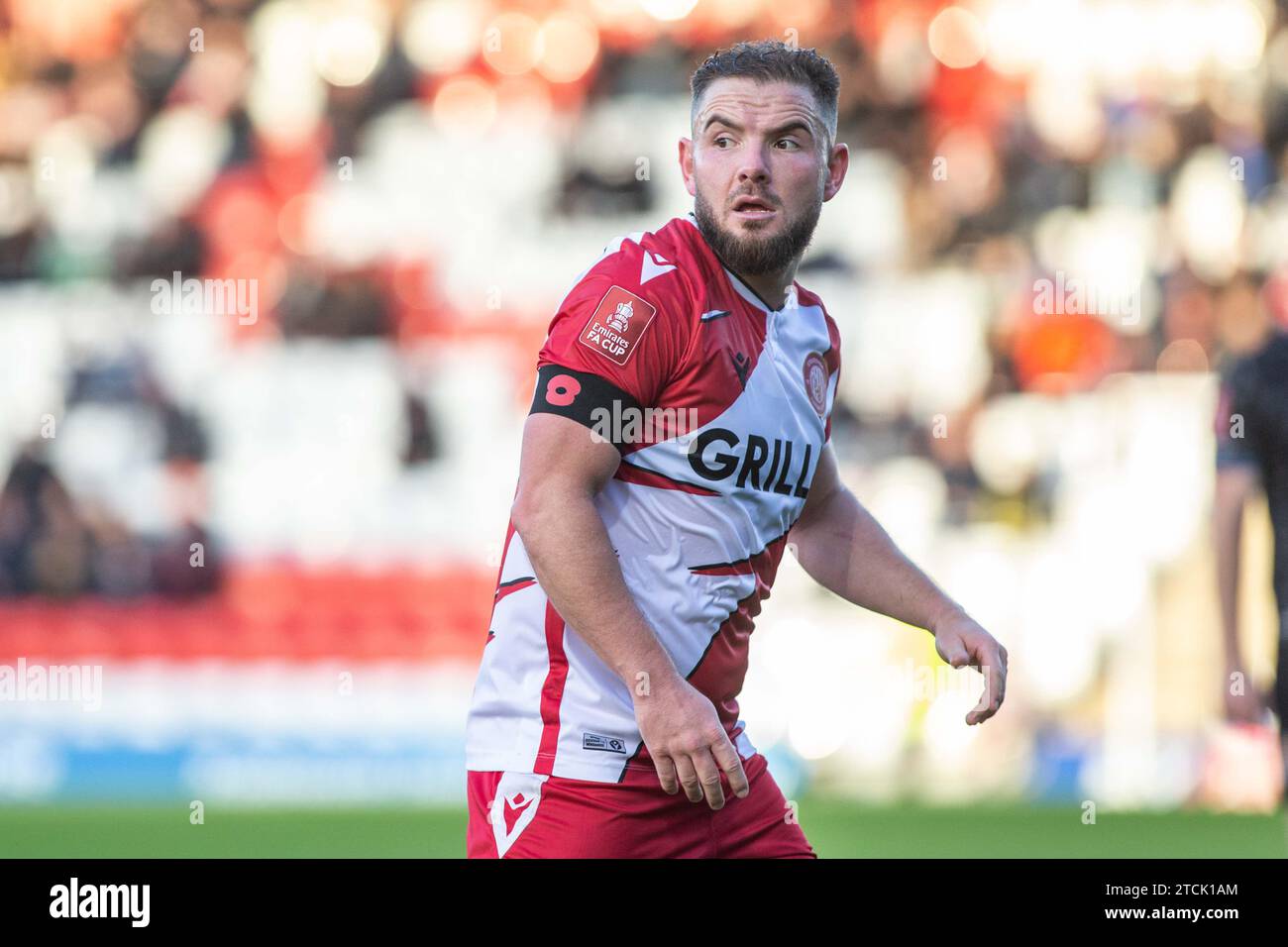 Alex MacDonald in action, playing for Stevenage during season 2023/2024 Stock Photo