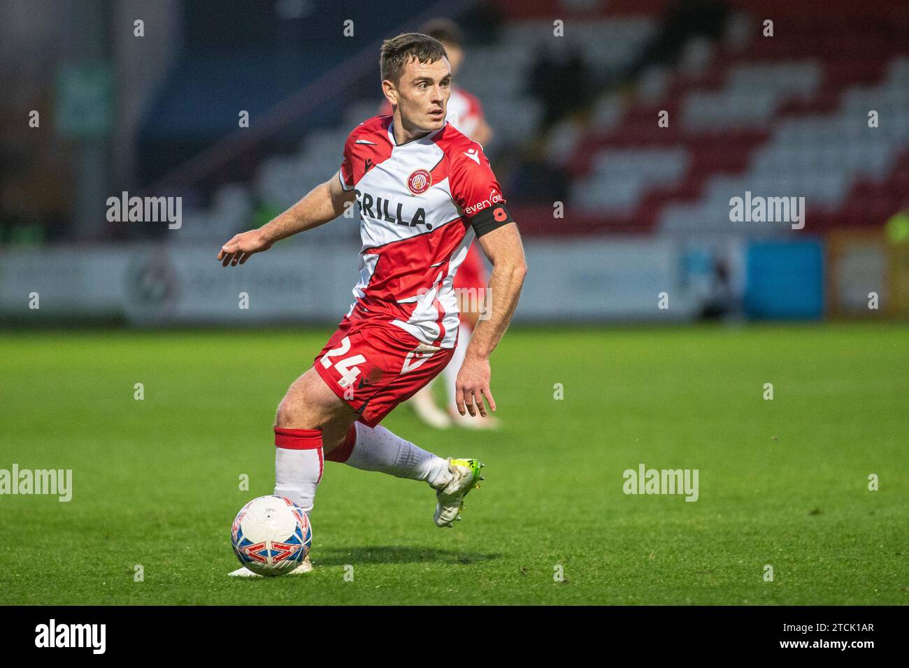 Ben Thompson in action, playing for Stevenage during season 2023/2024 Stock Photo