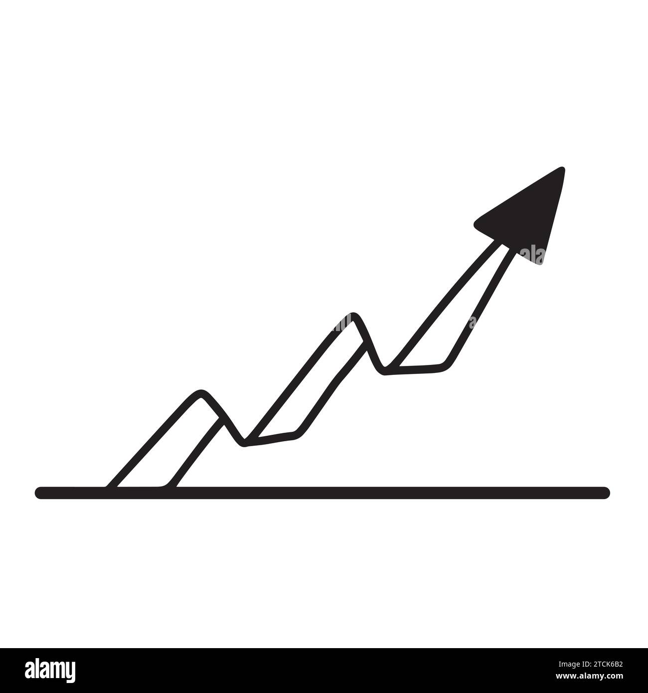 Black arrow with upward progress Stock Vector Image & Art - Alamy image.
