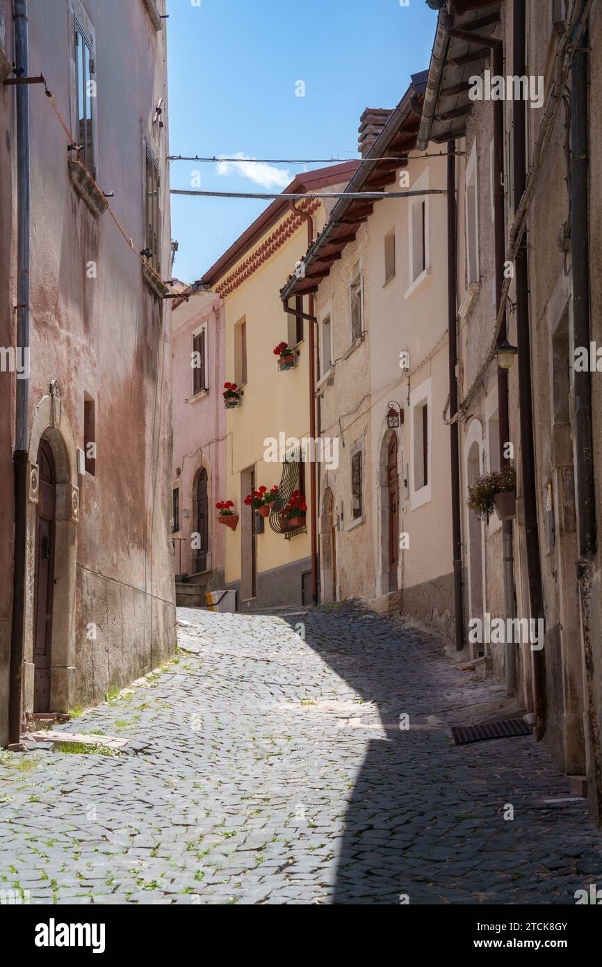 Rocca di Mezzo, old town in L Aquila province, Abruzzo, Italy Stock Photo