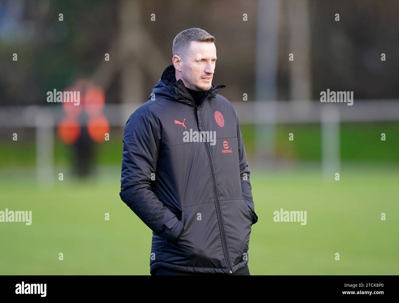 AC Milan head coach Ignazio Abate during the UEFA Youth League, Group F match at Whitley Park, Newcastle. Picture date: Wednesday December 13, 2023. Stock Photo